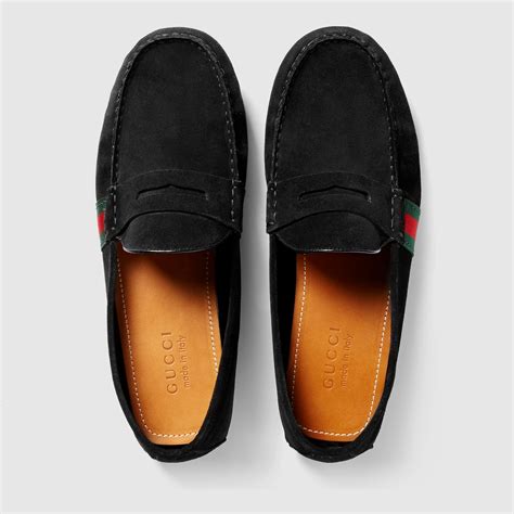 mens gucci suede drivers|Gucci moccasins men.